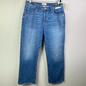 ABERCROMBIE & Fitch Women's 90's Baggy Low Rise Curve Jeans 14R NWT